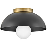 Stu Flush Mount Black Lacquered Brass By Lark Living - Side View5