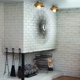 Stu Flush Mount Lacquered Brass By Lark Living - Lifestyle View