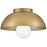 Stu Flush Mount Lacquered Brass By Lark Living - Side View2