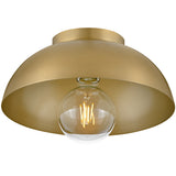 Stu Flush Mount Lacquered Brass By Lark Living - Side View3