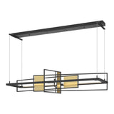 Summer LED Linear Suspension - Black Modern Brass