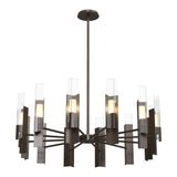 Summit Chandelier 12 Light in Bronze, Clear Glass by Hubbardton Forge