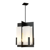 Summit Lantern Pendant in Black, Frosted Glass by Hubbardton Forge
