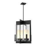 Summit Lantern Pendant in Ink, Clear Glass by Hubbardton Forge