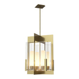Summit Lantern Pendant in Modern Brass, Clear Glass by Hubbardton Forge