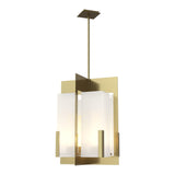 Summit Lantern Pendant in Modern Brass, Frosted Glass by Hubbardton Forge