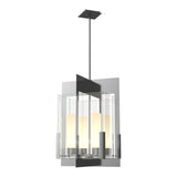 Summit Lantern Pendant in Sterling, Clear Glass by Hubbardton Forge