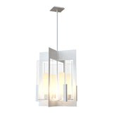 Summit Lantern Pendant in White, Clear Glass by Hubbardton Forge
