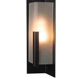 Summit Outdoor Wall Light Medium, shown in Coastal Black, Frosted Glass, by Hubbardton Forge