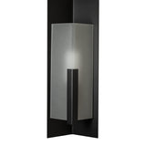 Summit Outdoor Wall Light Medium, shown in Coastal Black, Frosted Glass, by Hubbardton Forge