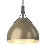 Summit Pendant in Dark Smoke, Soft Gold by Hubbardton Forge