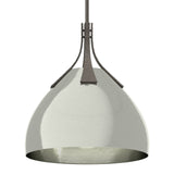 Summit Pendant in Dark Smoke, Sterling by Hubbardton Forge