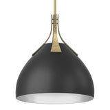 Summit Pendant in Modern Brass, Black by Hubbardton Forge