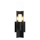 Summit Wall Sconce in Black, Clear Glass by Hubbardton Forge