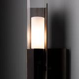 Summit Wall Sconce detail in Oil Rubbed Bronze, Clear Glass, by Hubbardton Forge