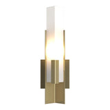 Summit Wall Sconce in Modern Brass, Frosted Glass by Hubbardton Forge