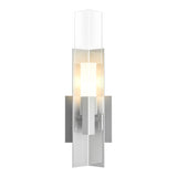 Summit Wall Sconce in Sterling, Clear Glass by Hubbardton Forge