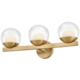 Sunni Vanity Light 3 Ligths Lacquered Brass By Hinkley - Side View1