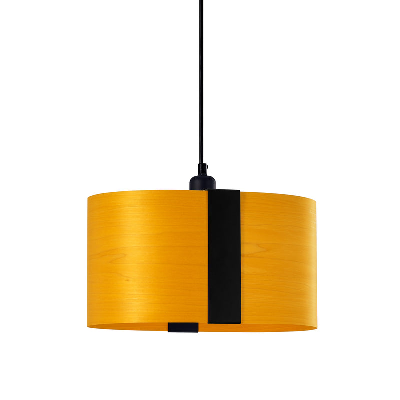 Sushi Suspension By LZF, Finish: Matte Black, Color: Yellow