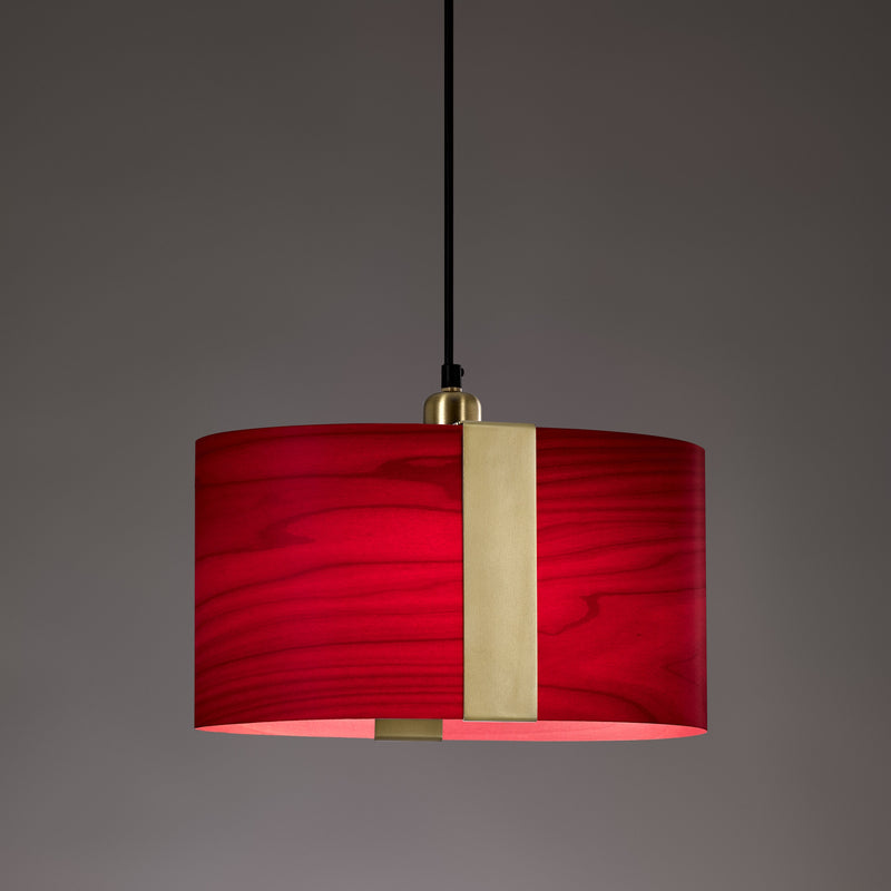 Sushi Suspension By LZF, Finish: Gold Metal, Color: Red