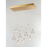 Swank LED Pendant by ET2 - 10-Light, Natural Aged Brass
