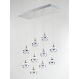 Swank LED Pendant by ET2 - 10-Light, Polished Chrome