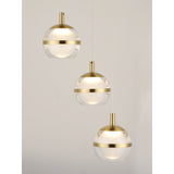 Swank LED Pendant by ET2 - 3-Light, Natural Aged Brass