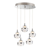Swank LED Pendant by ET2 - 5-Light, Polished Chrome