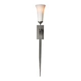 Sweeping Taper Wall Sconce, shown in Natural Iron, by Hubbardton Forge