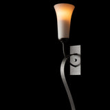 Sweeping Taper Wall Sconce detail in Natural Iron, by Hubbardton Forge