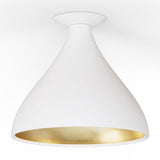 Swell Flush Mount Regular Matte White Brass By Pablo