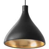 Swell Single Pendant Medium Black Brass By Pablo