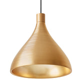 Swell Single Pendant Medium Brass Brass By Pablo
