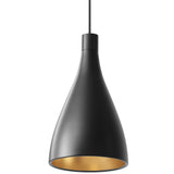Swell Single Pendant Narrow Black Brass By Pablo