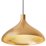 Swell Single Pendant Wide Brass Brass By Pablo