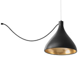 Swell String Medium Pendant Medium Black Brass By Pablo