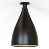 Swell XL Flush Mount Narrow Matte Black Brass By Pablo