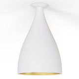 Swell XL Flush Mount Narrow Matte White Brass By Pablo