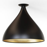 Swell XL Flush Mount Regular Matte Black Brass By Pablo