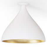 Swell XL Flush Mount Regular Matte White Brass By Pablo