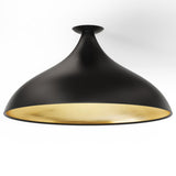Swell XL Flush Mount Wide Matte Black Brass By Pablo