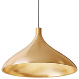 Swell XL Single Pendant Wide Brass Brass By Pablo