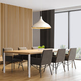 Swell XL Single Pendant Wide White Brass By Pablo - Lifestyle View