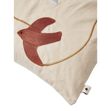 Swif Bird Embroidered Cushion detailed view 1