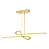 Switchback LED Linear Suspension - Modern Brass