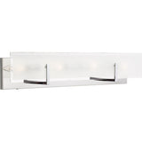 Syll Vanity Light — 26", Clear Highlighted Satin Etched, Chrome