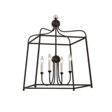 Sylvan Lantern Chandelier 21.5'' Black Forged Black