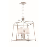 Sylvan Lantern Chandelier 21.5'' Polished Nickel White
