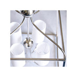 Sylvan Lantern Chandelier 21.5'' Polished Nickel White