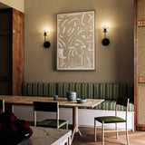 Sylvia Wall Sconce Matte Black Clear Glass 1 Light By Alora Lifestyle View